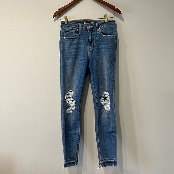 Levi’s High-Waist Distressed Skinny Jeans, size 27 - Picture 1 of 6